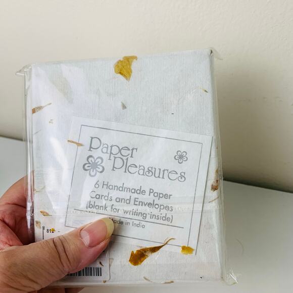 Handmade Floral Paper Stationery Note Cards 4 Sets of 10 Eco-Friendly - Picture 10 of 13